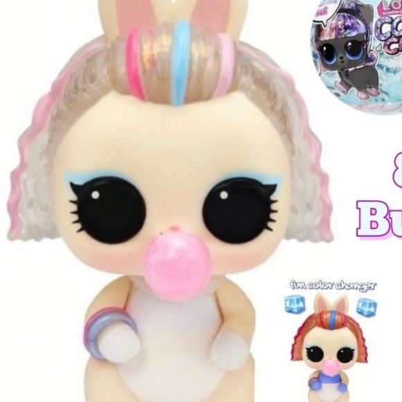 LOL Fluffy Pets 80's Bunny  Baby B.B. Pet Doll Color Changer Winter Disco - Picture 3 of 3
